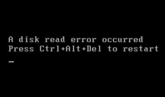 a disk read error occurred как исправить 