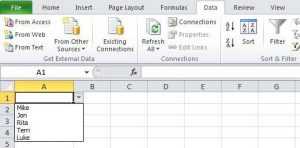 Как в Excel сделать выпадающий список: простейшие методы