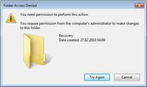 В папке нет доступ: как восстановить права и разрешения в Windows 7